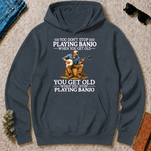 Old Man Don't Stop Playing Banjo - dark-heather - HS2D-DarkHeather