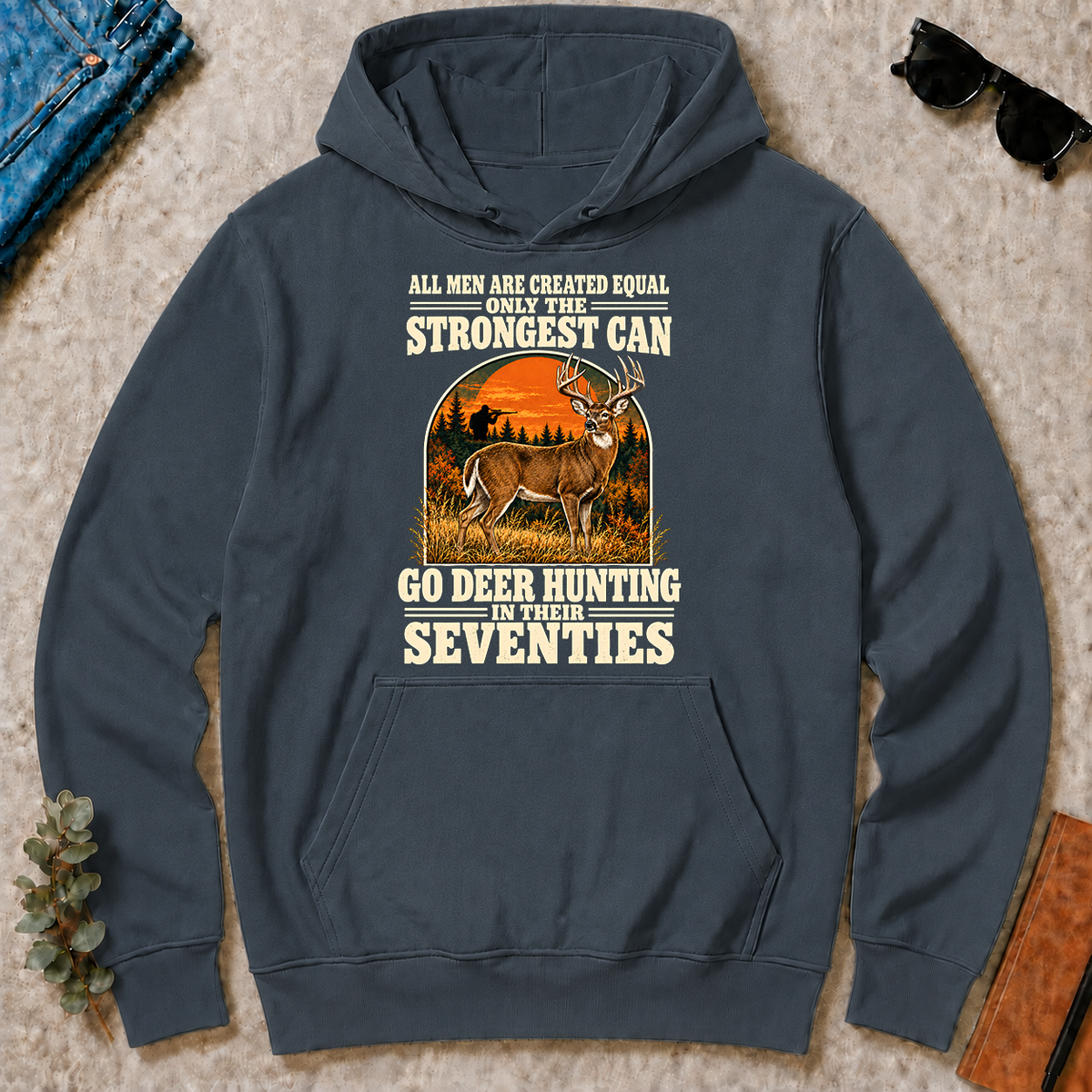 Deer Hunting Seventies Vintage - dark-heather - HS2D-DarkHeather