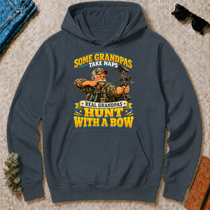 Real Grandpas Hunt With A Bow - dark-heather - HS2D-DarkHeather