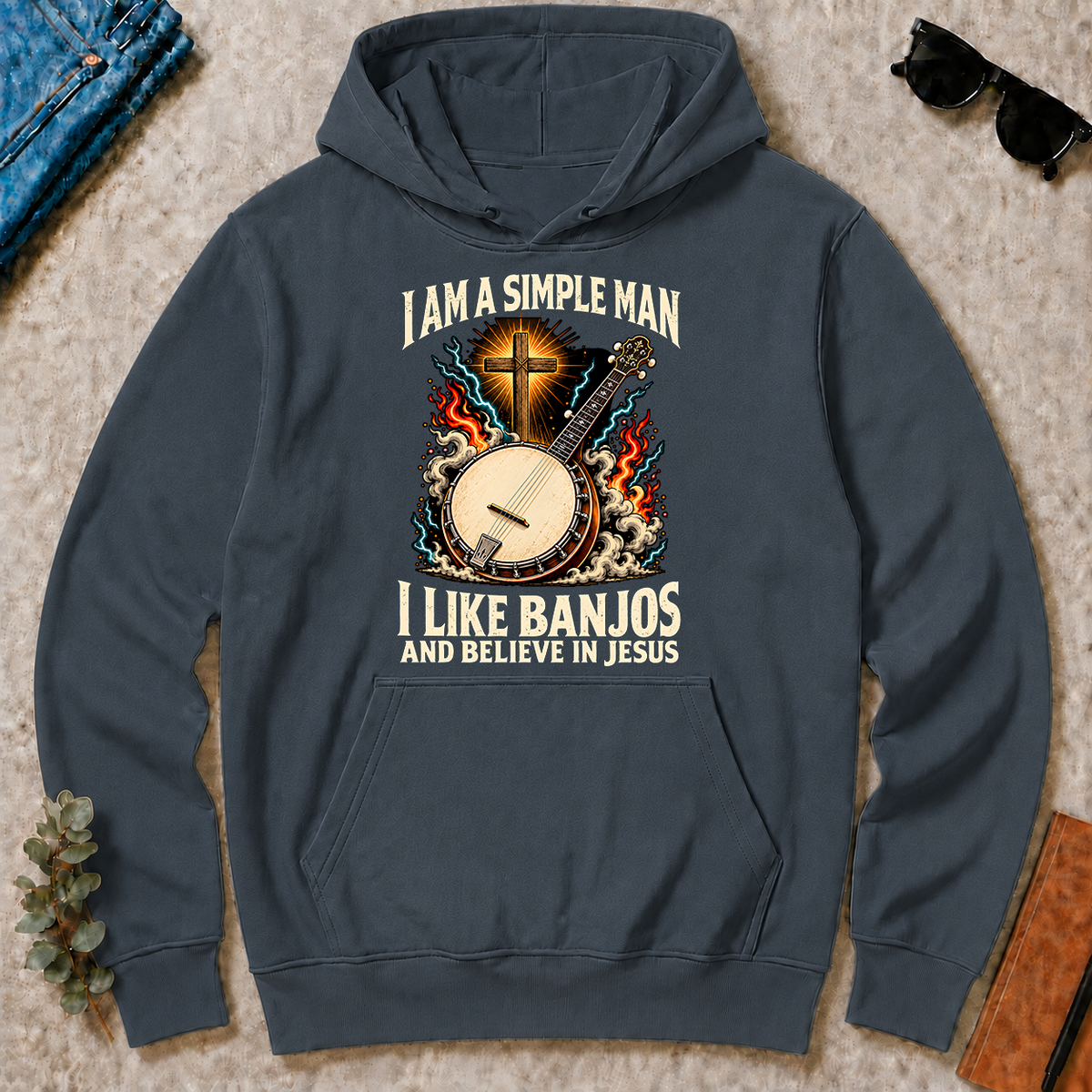 I Like Banjos & Believe In Jesus - dark-heather - HS2D-DarkHeather