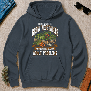 Vintage I Just Want To Grow Vegetables - dark-heather - HS2D-DarkHeather