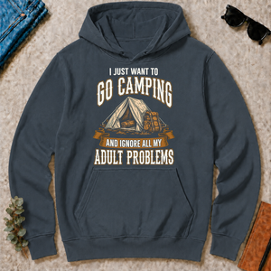Vintage I Just Want To Go Camping - dark-heather - HS2D-DarkHeather