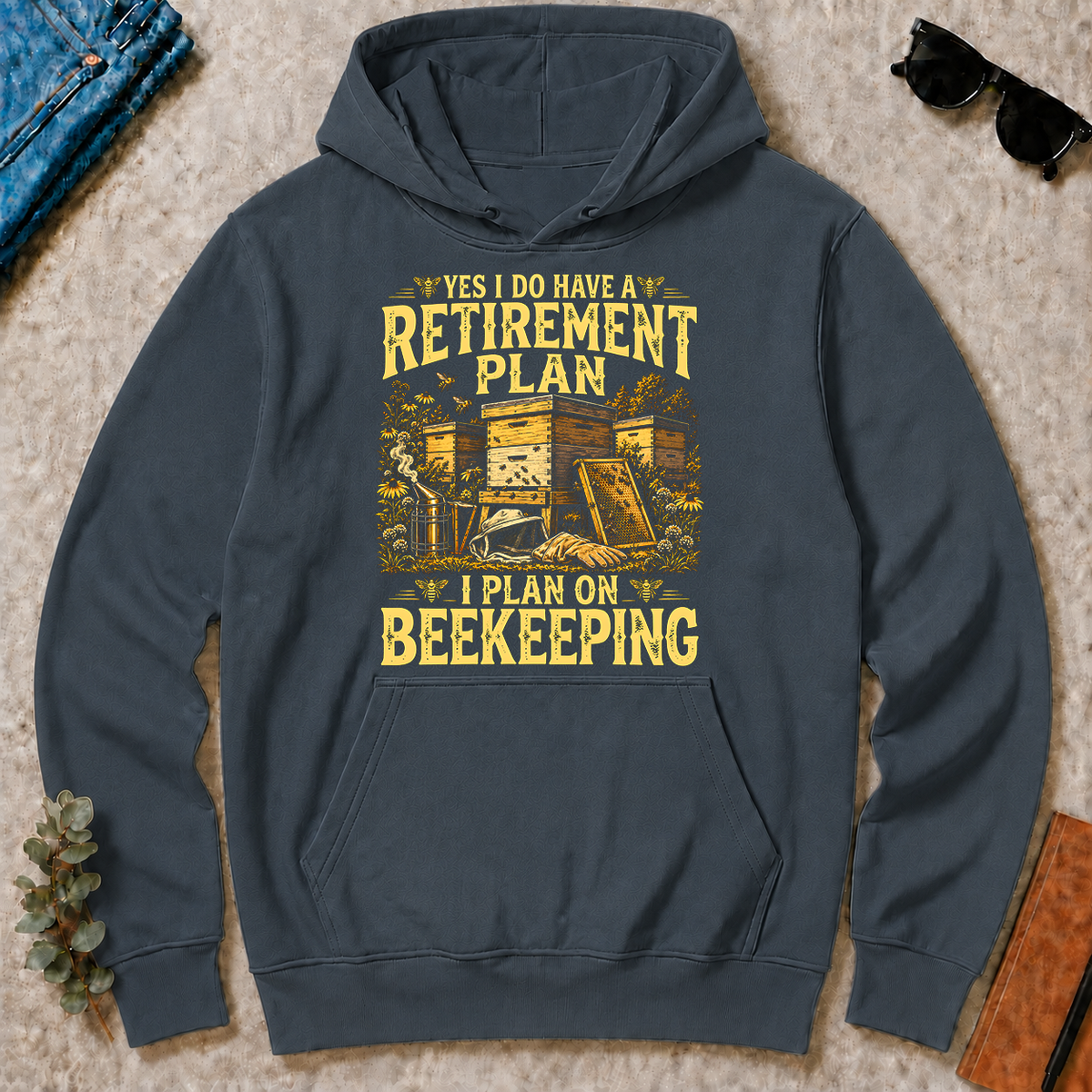 I Do Have A Retirement Plan I Plan On Beekeeping - dark-heather - HS2D-DarkHeather