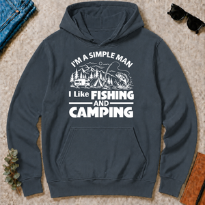 I Like Fishing And Camping - dark-heather - HS2D-DarkHeather