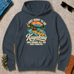 I Just Want To Go Kayaking & Ignore All Adult Problems - dark-heather - HS2D-DarkHeather