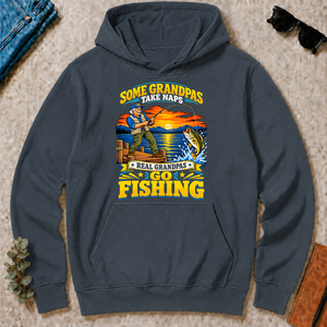 Real Grandpas Go Fishing - dark-heather - HS2D-DarkHeather