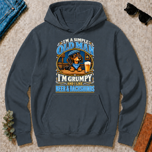 Funny I Like Beer & Dachshunds - dark-heather - HS2D-DarkHeather