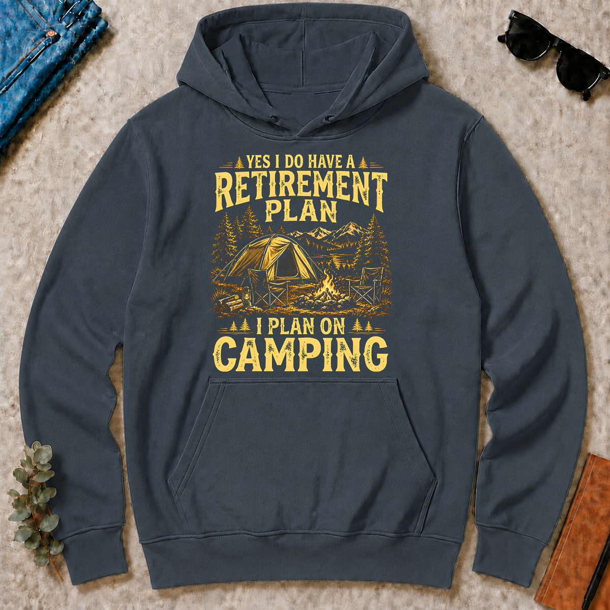 I Do Have A Retirement Plan I Plan On Camping - dark-heather - HS2D-DarkHeather