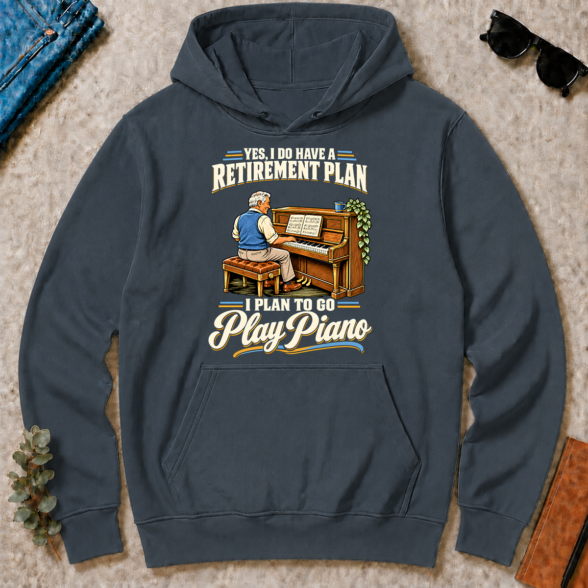 I Plan To Go Play Piano - dark-heather - HS2D-DarkHeather