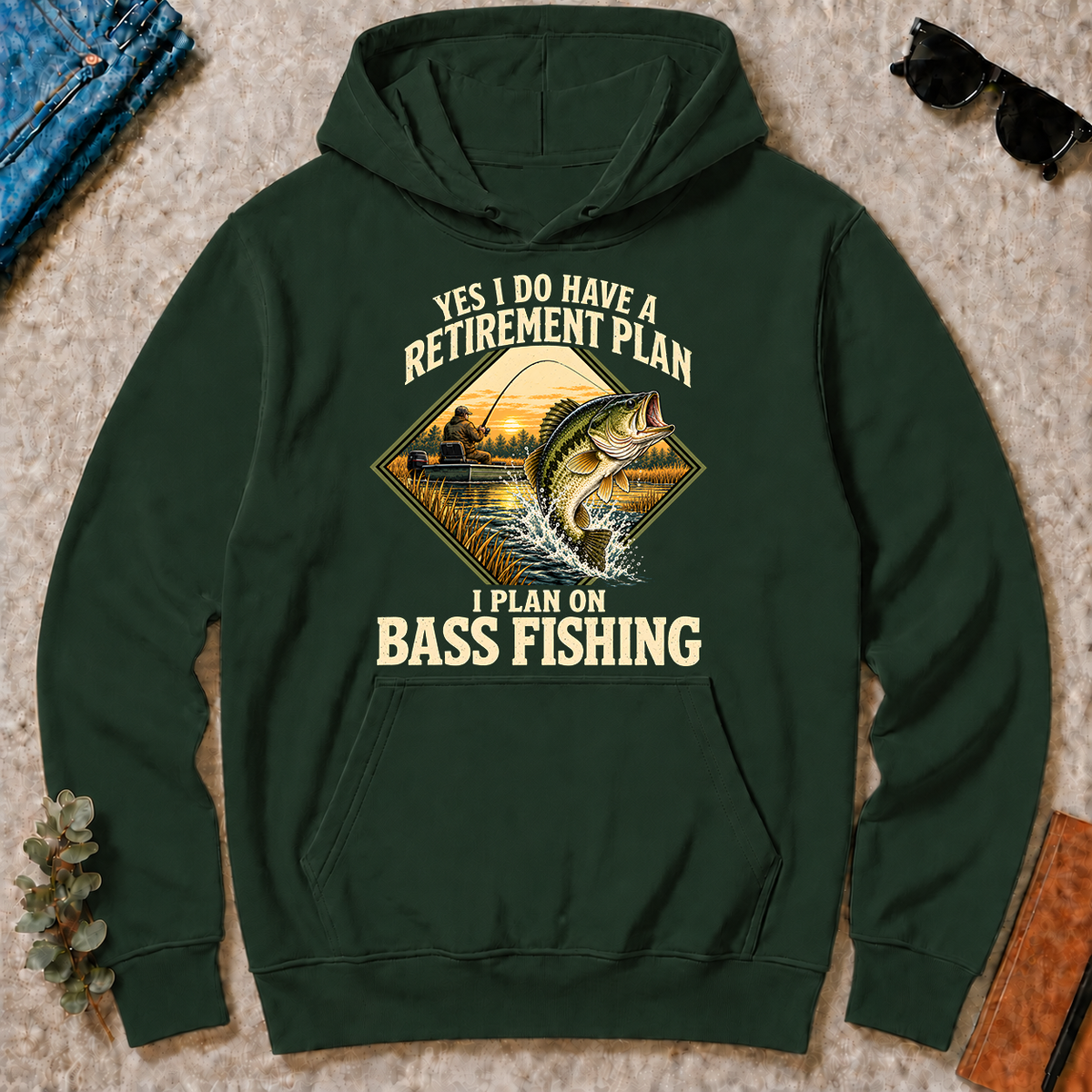 I Plan On Bass Fishing - forest-green - HS2D-ForestGreen