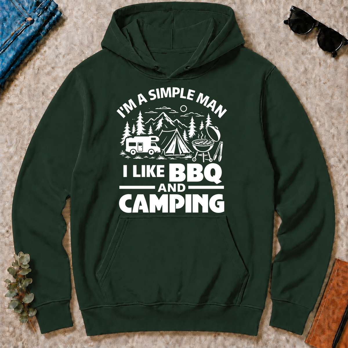 I Like BBQ And Camping - forest-green - HS2D-ForestGreen