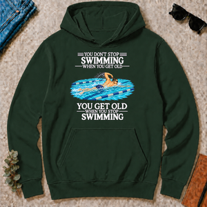Old Man Don't Stop Swimming - forest-green - HS2D-ForestGreen