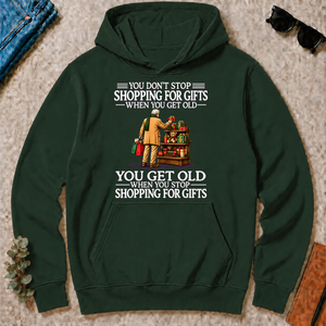 Old Man Don't Stop Shopping for Gifts - forest-green - HS2D-ForestGreen