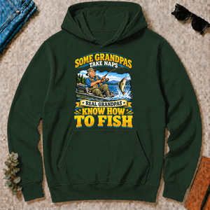 Real Grandpas Know How To Fish - forest-green - HS2D-ForestGreen