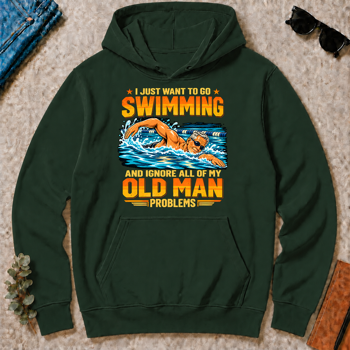 I Just Want To Go Swimming - forest-green - HS2D-ForestGreen
