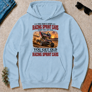 Racing Sprint Cars You Get Old When You Stop - light-blue - HS2D-LightBlue