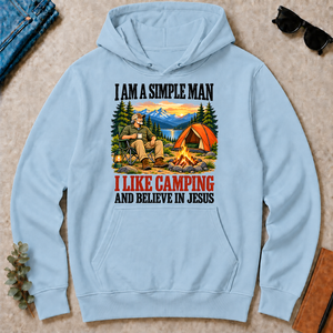 I Like Camping & Believe In Jesus - light-blue - HS2D-LightBlue