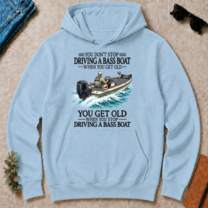 Don't Stop Driving A Bass Boat - light-blue - HS2D-LightBlue