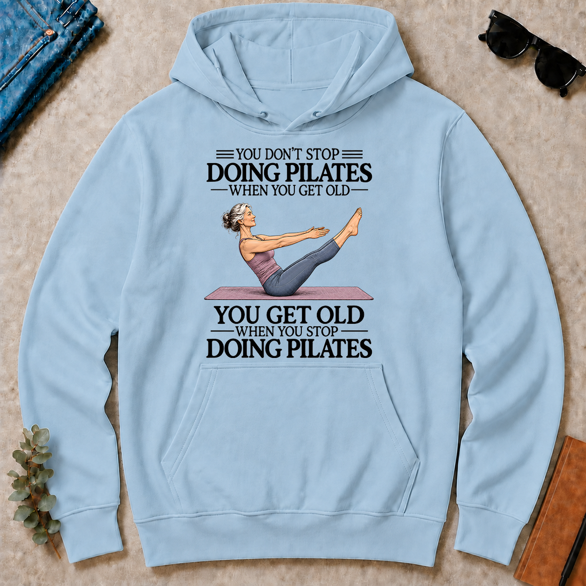 Don't Stop Pilates - light-blue - HS2D-LightBlue