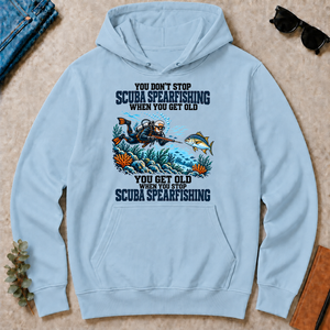 You Get Old When You Stop Scuba Spearfishing - light-blue - HS2D-LightBlue