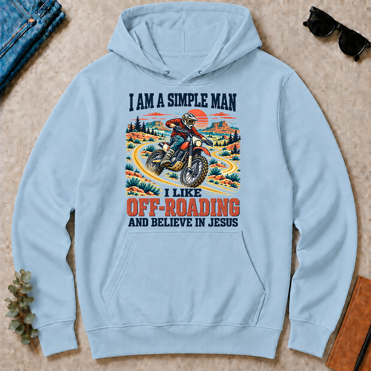I Like Off-roading And Believe In Jesus - light-blue - HS2D-LightBlue