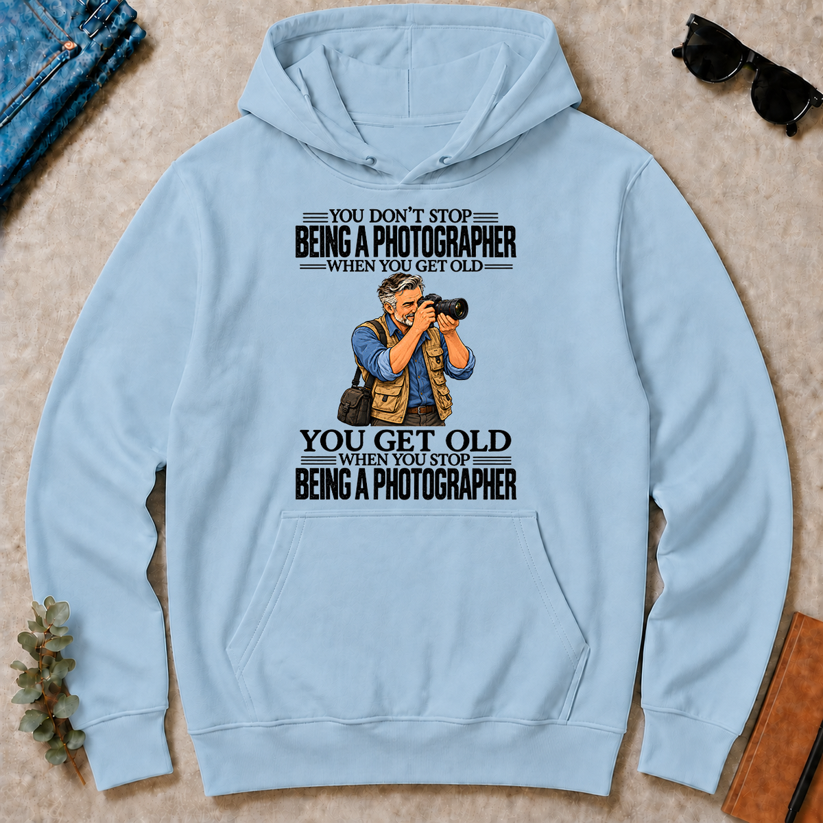 Vintage You Get Old When You Stop Being A Photographer - light-blue - HS2D-LightBlue