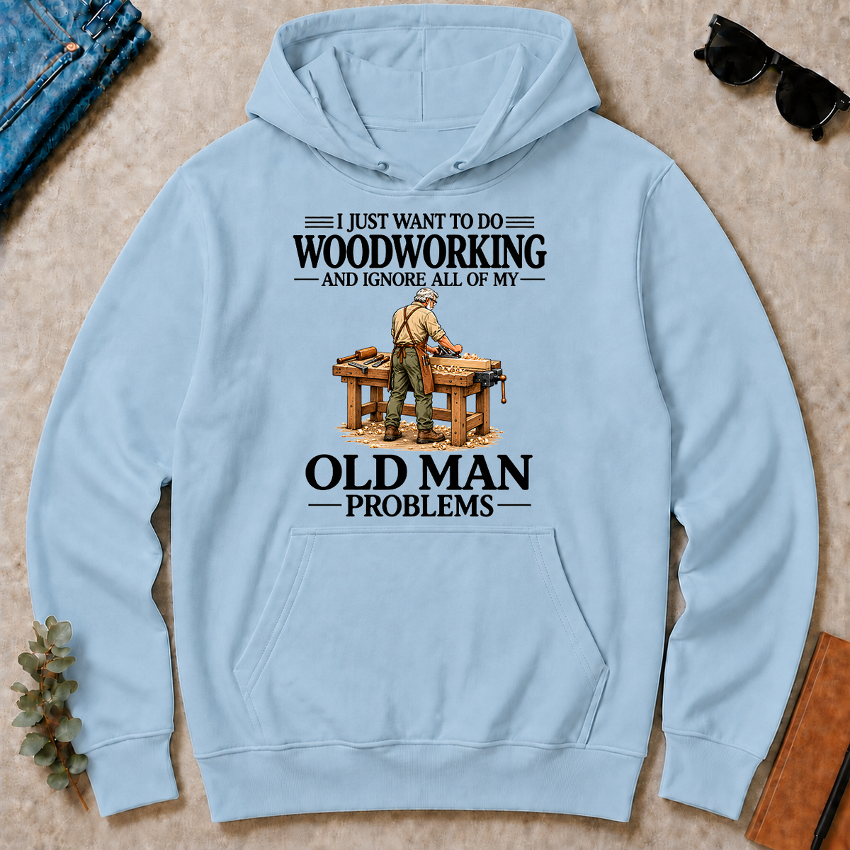 I Just Want To Do Woodworking Vintage - light-blue - HS2D-LightBlue