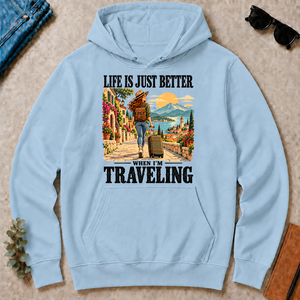 Life Is Just Better When I'm Traveling - light-blue - HS2D-LightBlue
