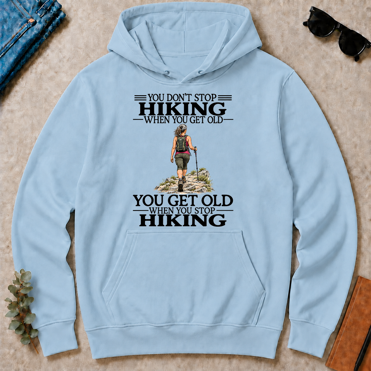Don't Stop Hiking - light-blue - HS2D-LightBlue