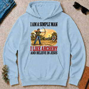 I Like Archery And Believe In Jesus - light-blue - HS2D-LightBlue
