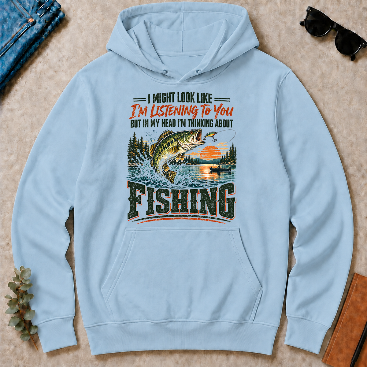 I'm Thinking About Fishing - light-blue - HS2D-LightBlue