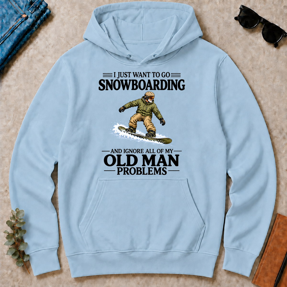 I Just Want To Go Snowboarding - light-blue - HS2D-LightBlue