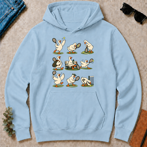 Funny Ducks Playing Tennis - light-blue - HS2D-LightBlue