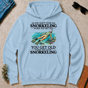 Don't Stop Snorkeling Vintage Art - light-blue - HS2D-LightBlue
