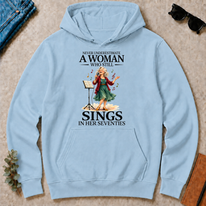 Funny A Woman Still Sings In Her Seventies - light-blue - HS2D-LightBlue