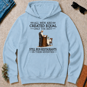 All Men Are Created Equal Only The Best Still Run Restaurants 70s - light-blue - HS2D-LightBlue