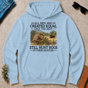 All Men Are Created Equal Hog Hunting 80s - light-blue - HS2D-LightBlue