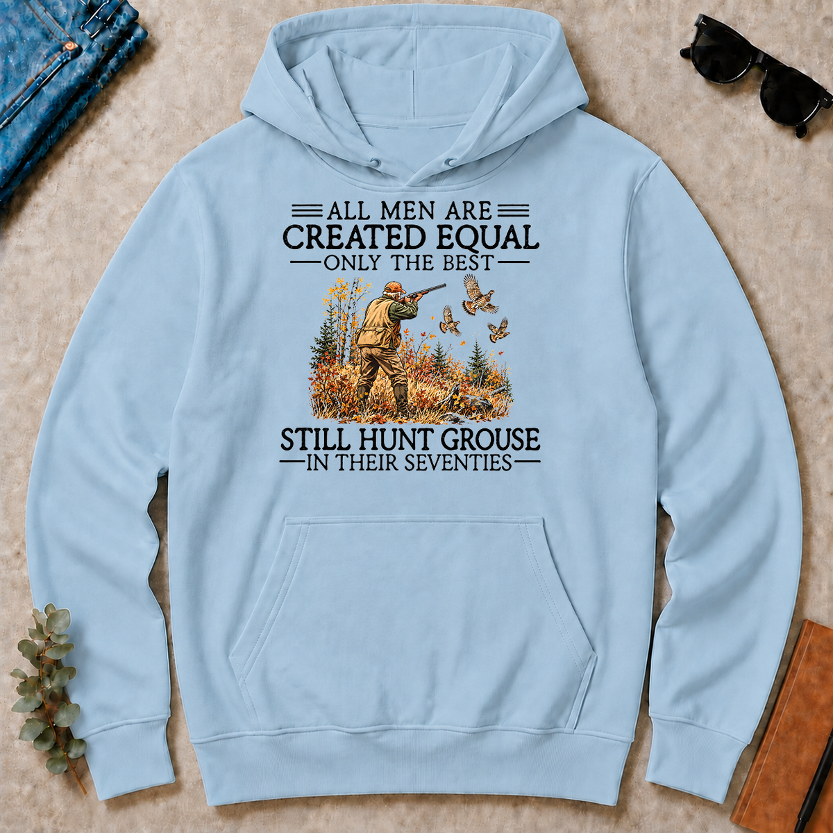 All Men Are Created Equal Grouse Hunting 70s - light-blue - HS2D-LightBlue
