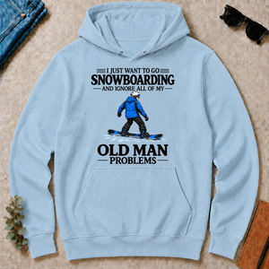 I Just Want To Go Snowboarding Vintage - light-blue - HS2D-LightBlue