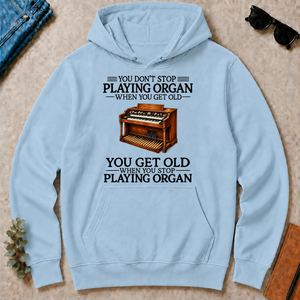 Don't Stop Playing Organ Vintage Art - light-blue - HS2D-LightBlue