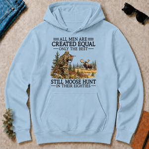 All Men Are Created Equal Moose Hunting 80s - light-blue - HS2D-LightBlue