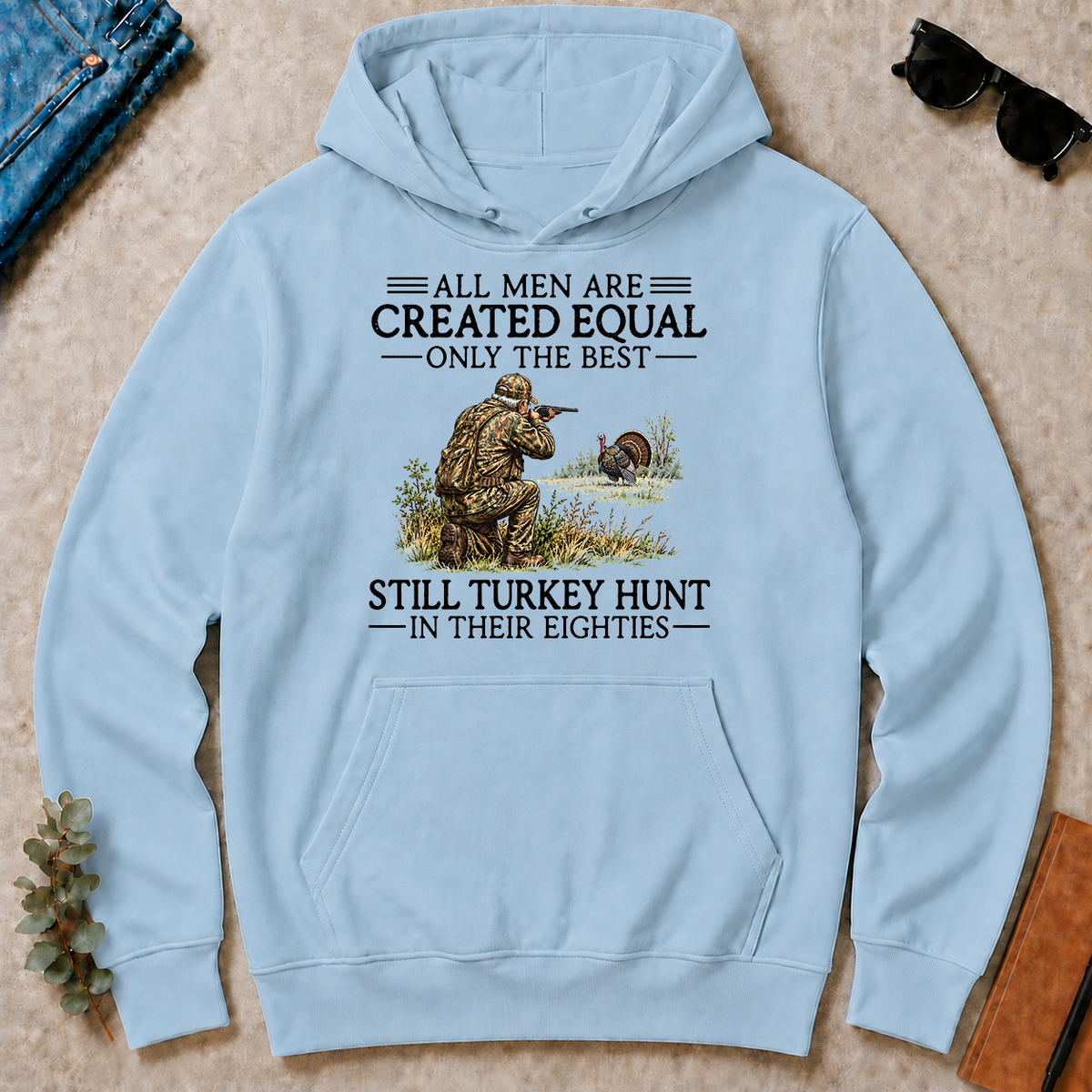 All Men Are Created Equal Turkey Hunting 80s - light-blue - HS2D-LightBlue