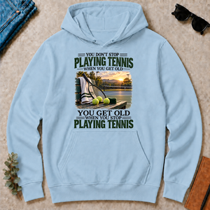 Playing Tennis You Get Old When You Stop - light-blue - HS2D-LightBlue