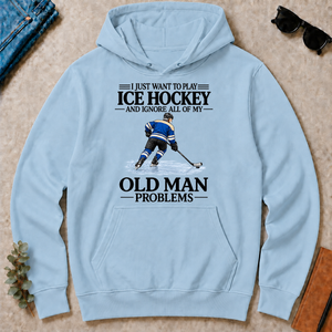 I Just Want To Play Ice Hockey - light-blue - HS2D-LightBlue