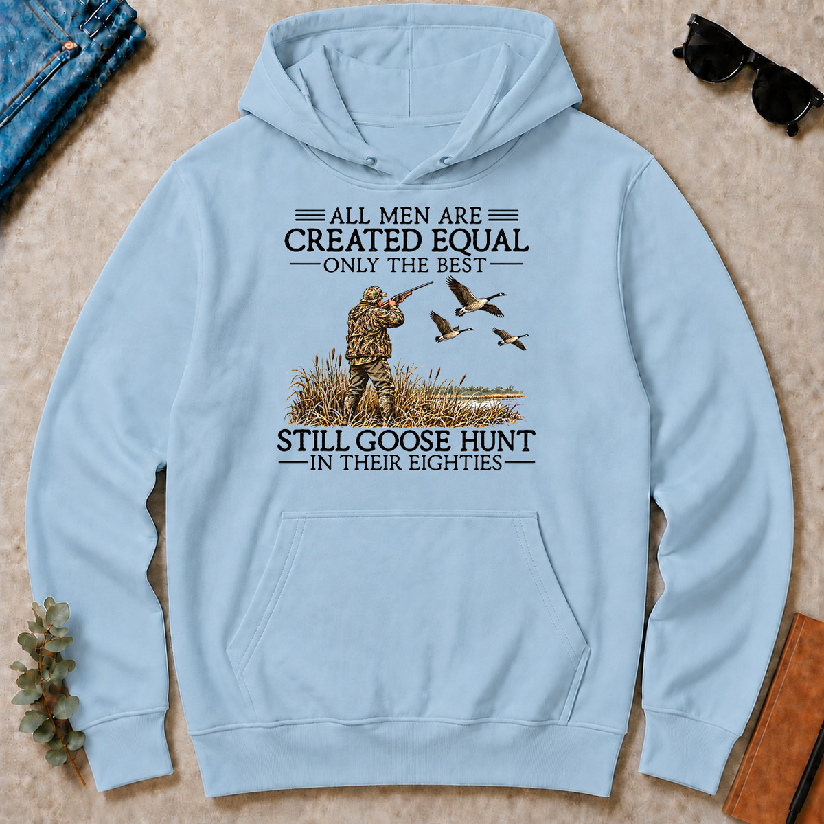 All Men Are Created Equal Goose Hunting 80s - light-blue - HS2D-LightBlue