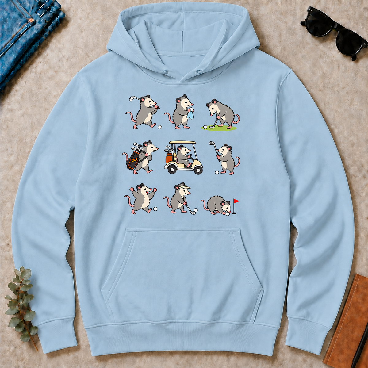 Funny Opossum Golf - light-blue - HS2D-LightBlue