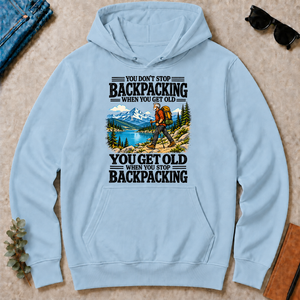 You Get Old When You Stop Backpacking - light-blue - HS2D-LightBlue