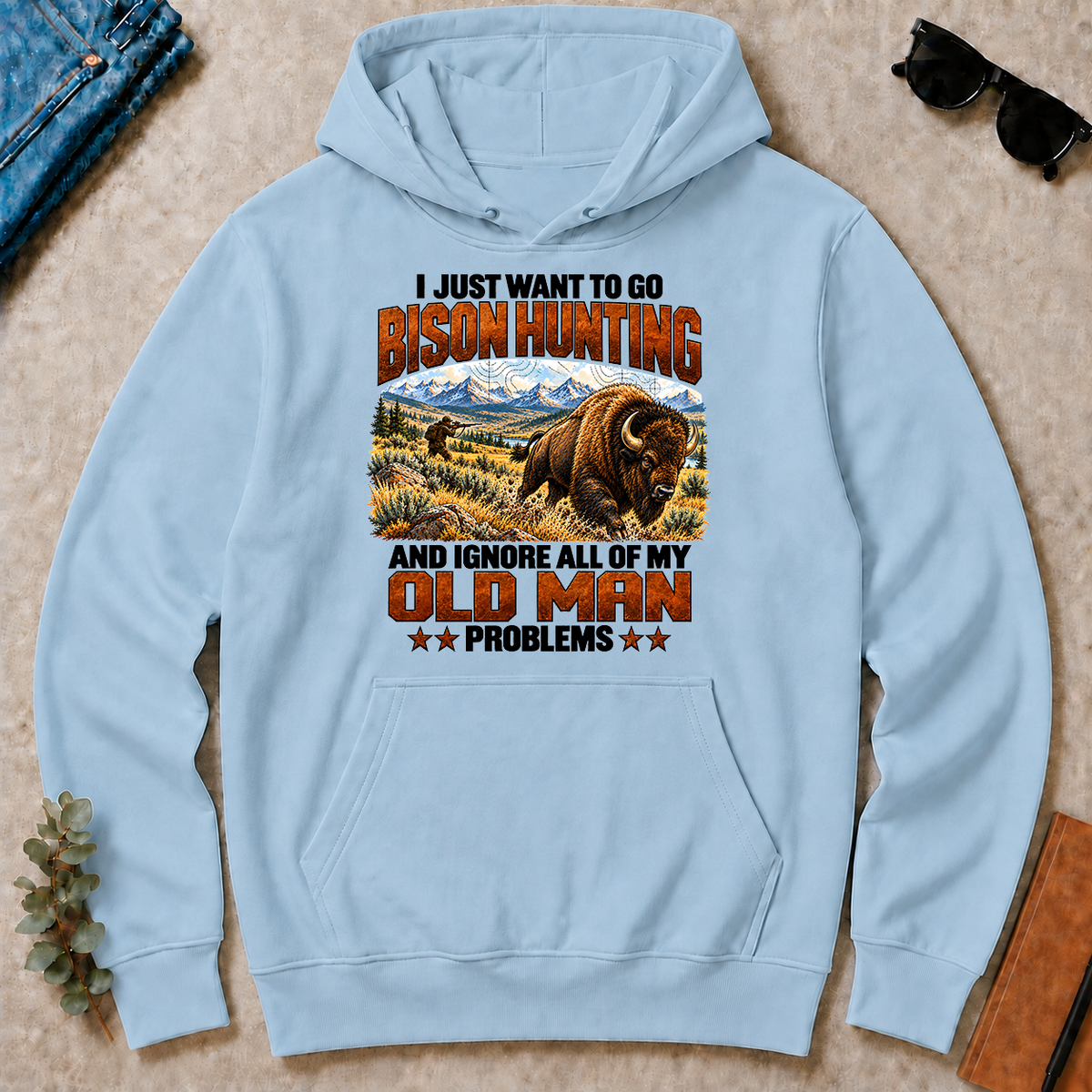 I Just Want To Bison Hunting - light-blue - HS2D-LightBlue