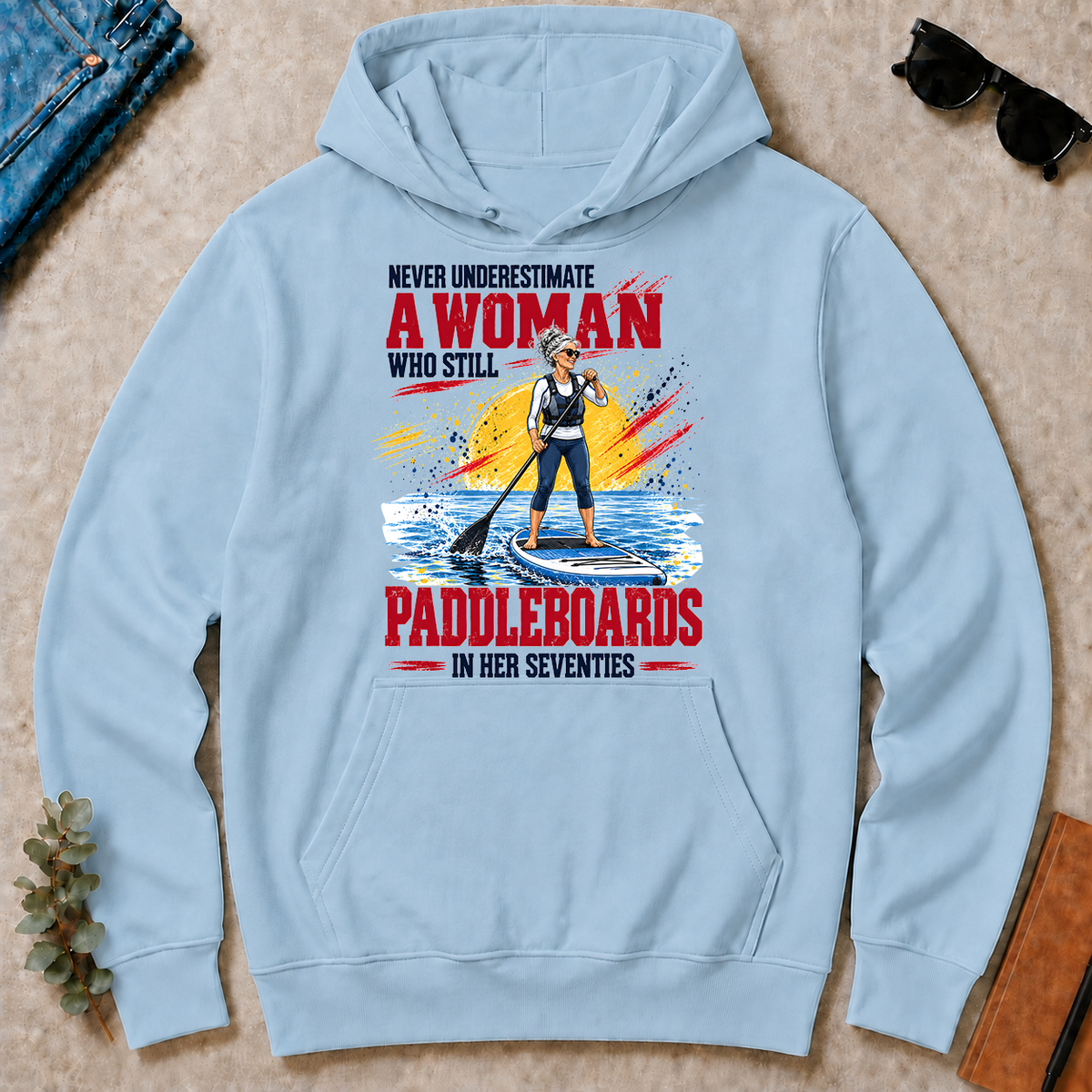 A Woman Still Paddleboards In Her 70s - light-blue - HS2D-LightBlue