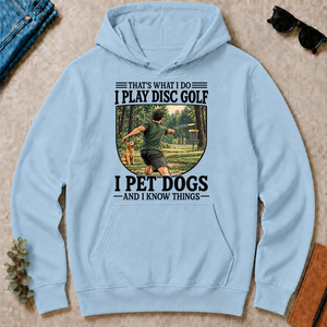 I Play Disc Golf And I Pet Dog - light-blue - HS2D-LightBlue